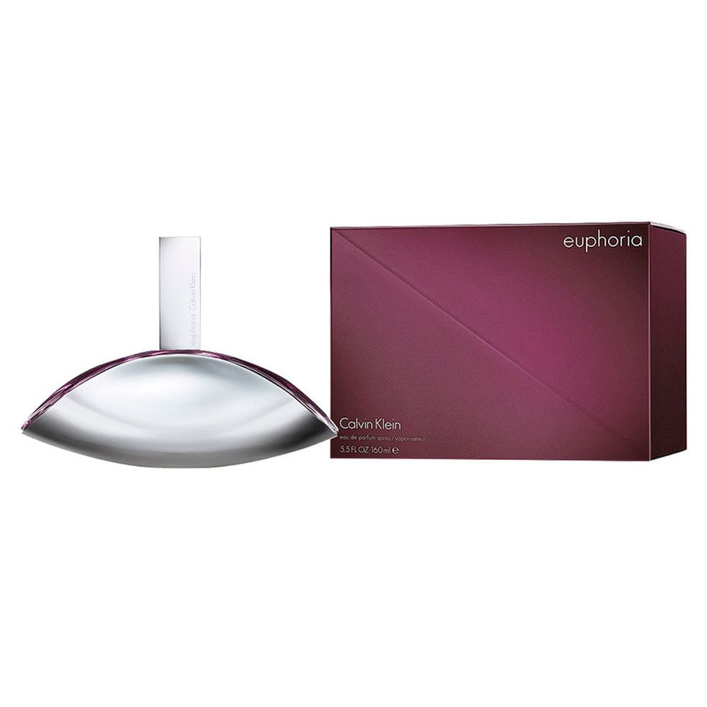 Flacone di profumo e confezione. Flacone argento, confezione viola scuro.