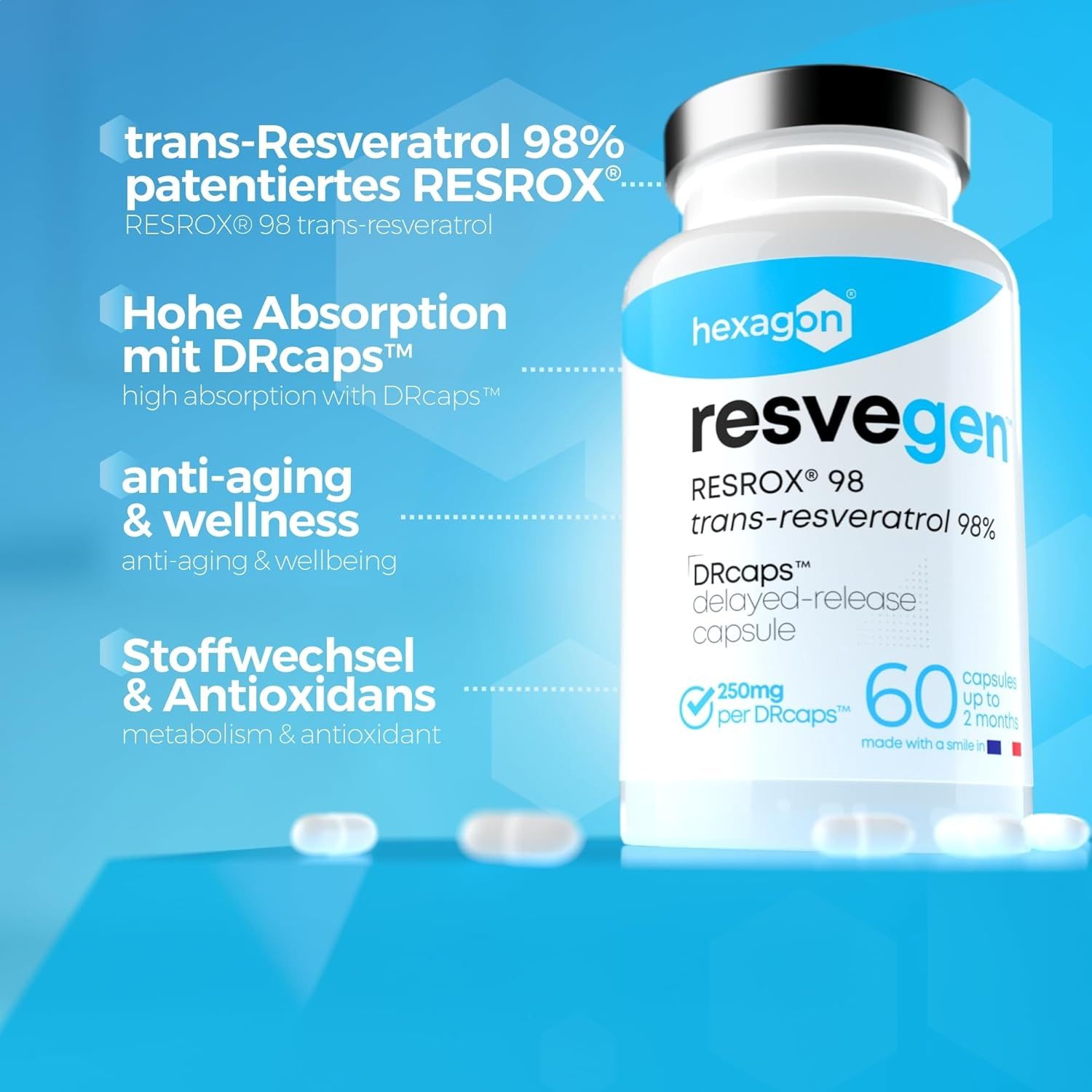 Hexagon Resveratrolo Capsula