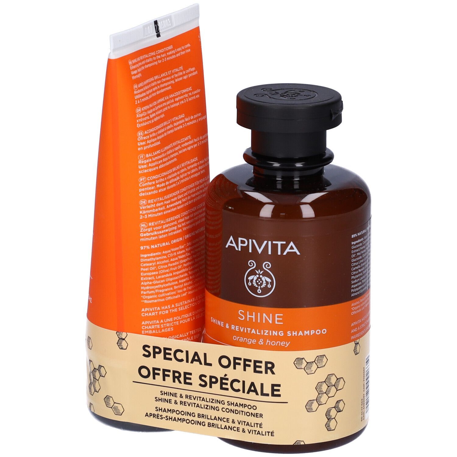 Apivita Shine Set Shampoo + Balsamo
