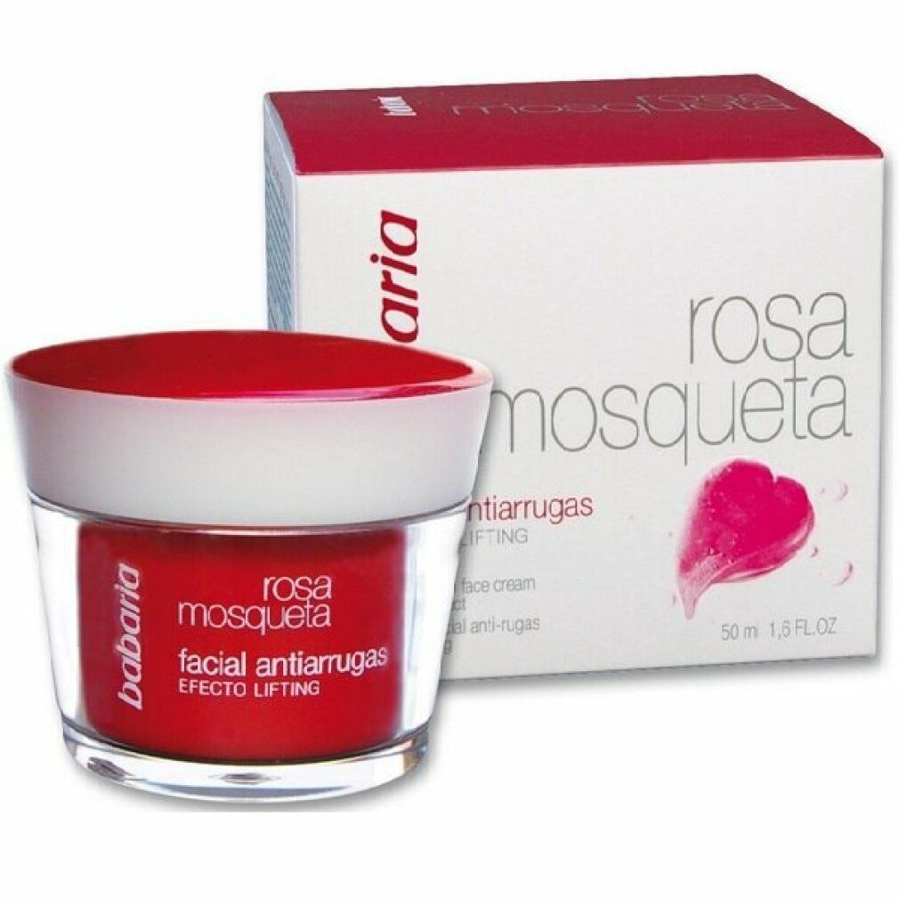 Vasetto di crema rossa con coperchio bianco e scatola con nome e logo del prodotto.