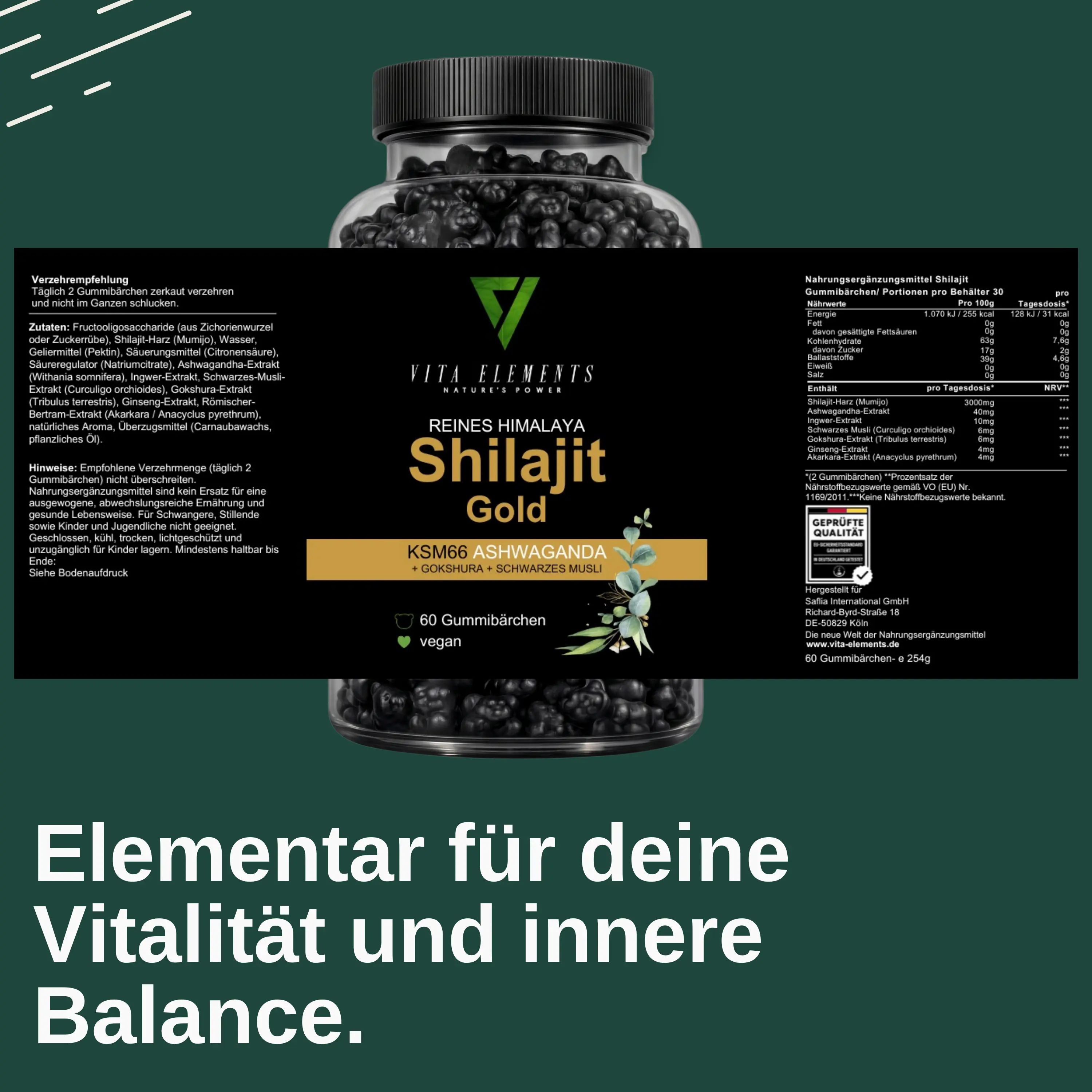 Vita Elements Caramelle gommose Himalaya Shilajit Gold
