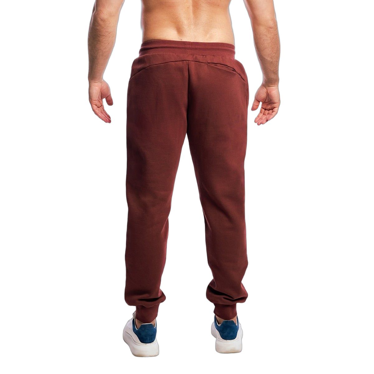 GymBeam Pantaloni sportivi uomo oversize in cotone e poliestere Base Cherrywood