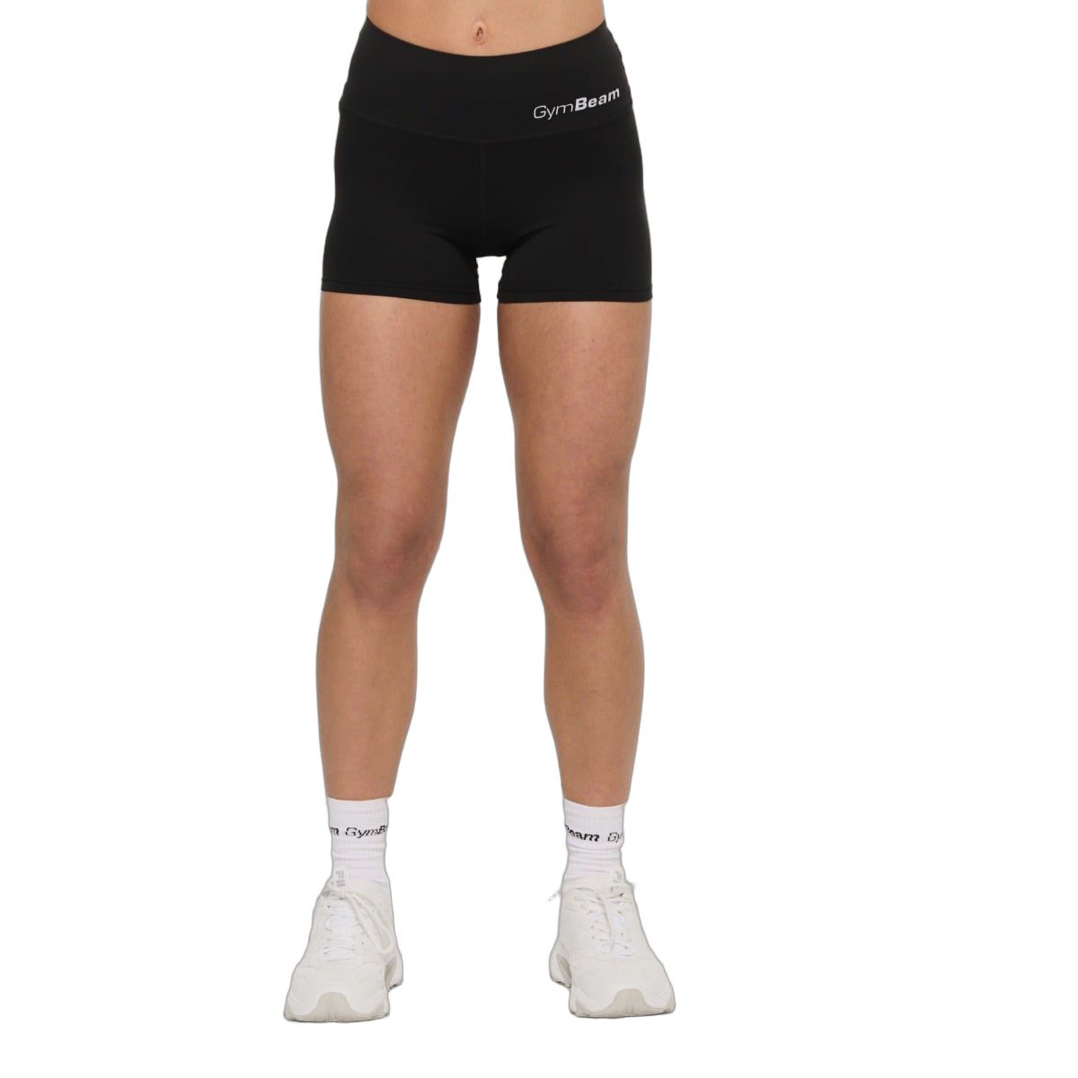 GymBeam Pantaloncini donna BEAT Black slim a vita alta