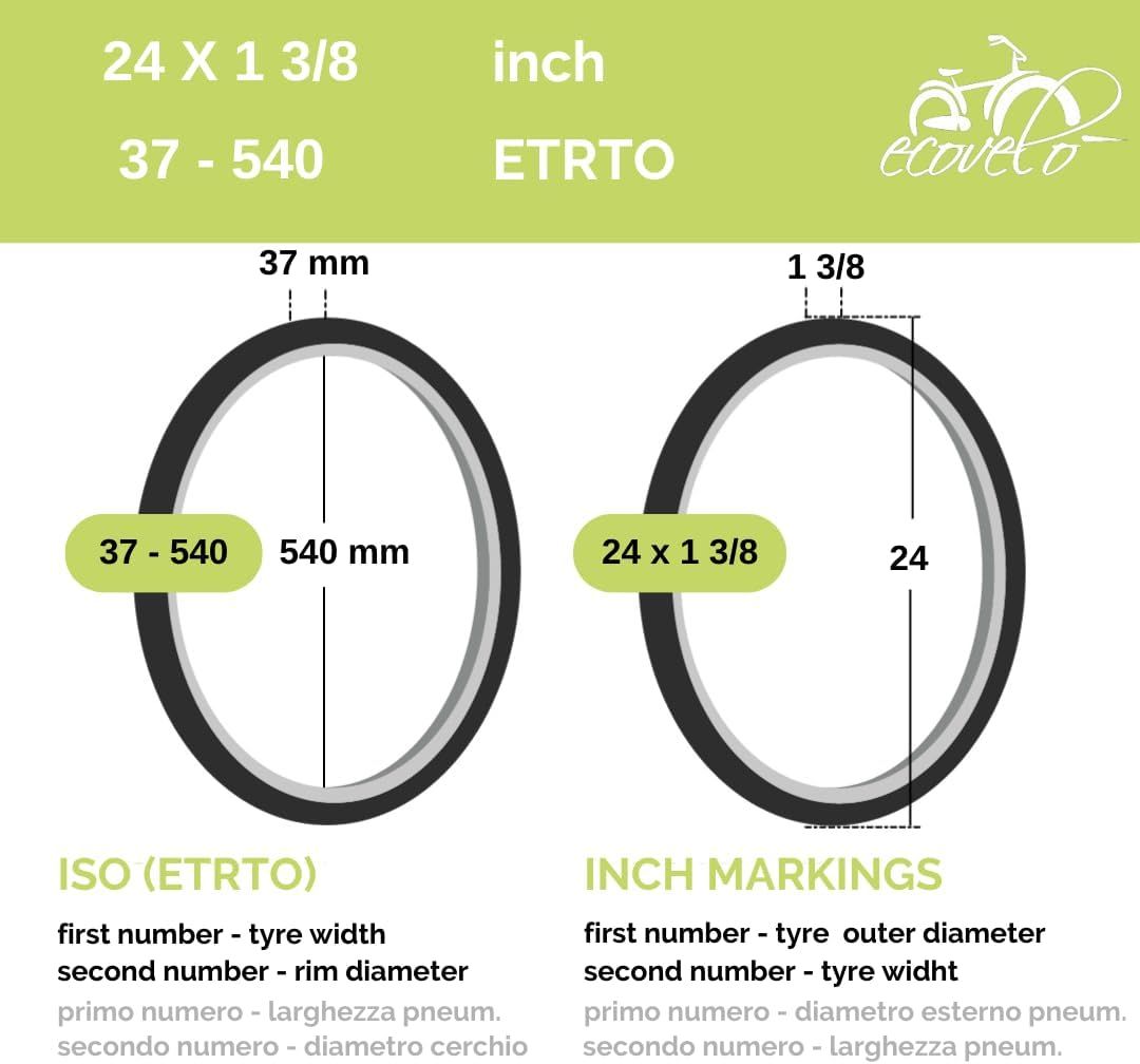 1 Copertone 24 x 1 3/8 per Bici