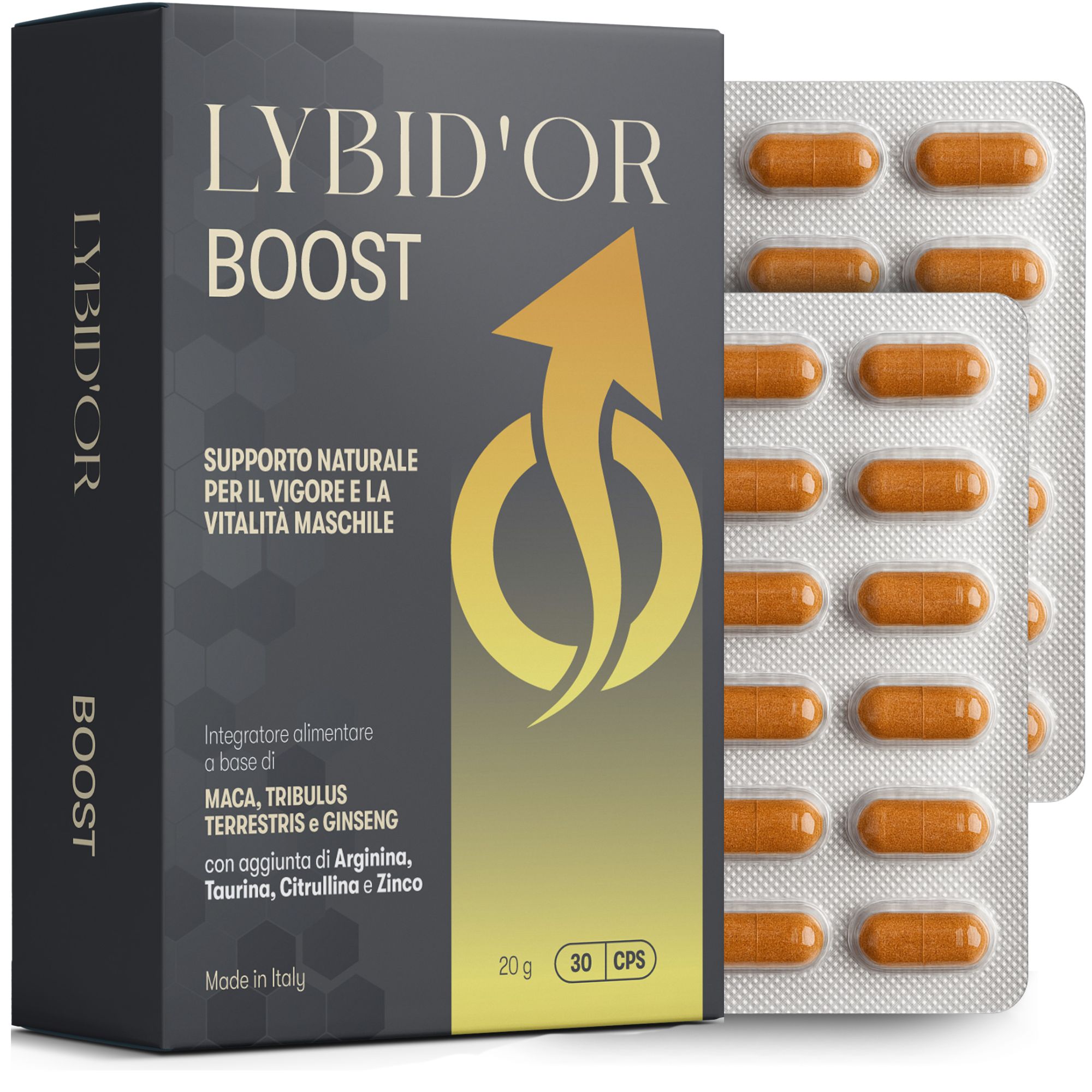 Lybid'Or BOOST Integratore Energizzante Sessuale per Uomo - Vigore e Prestazioni