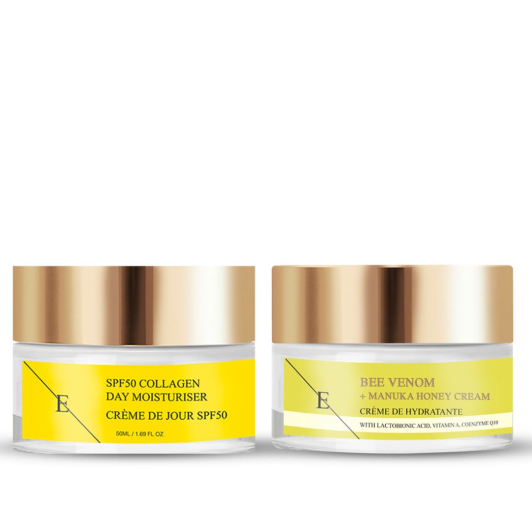ErthSkin London Veleno d'api + crema al miele di Manuka + CREMA GIORNO AL COLLAGENE SPF