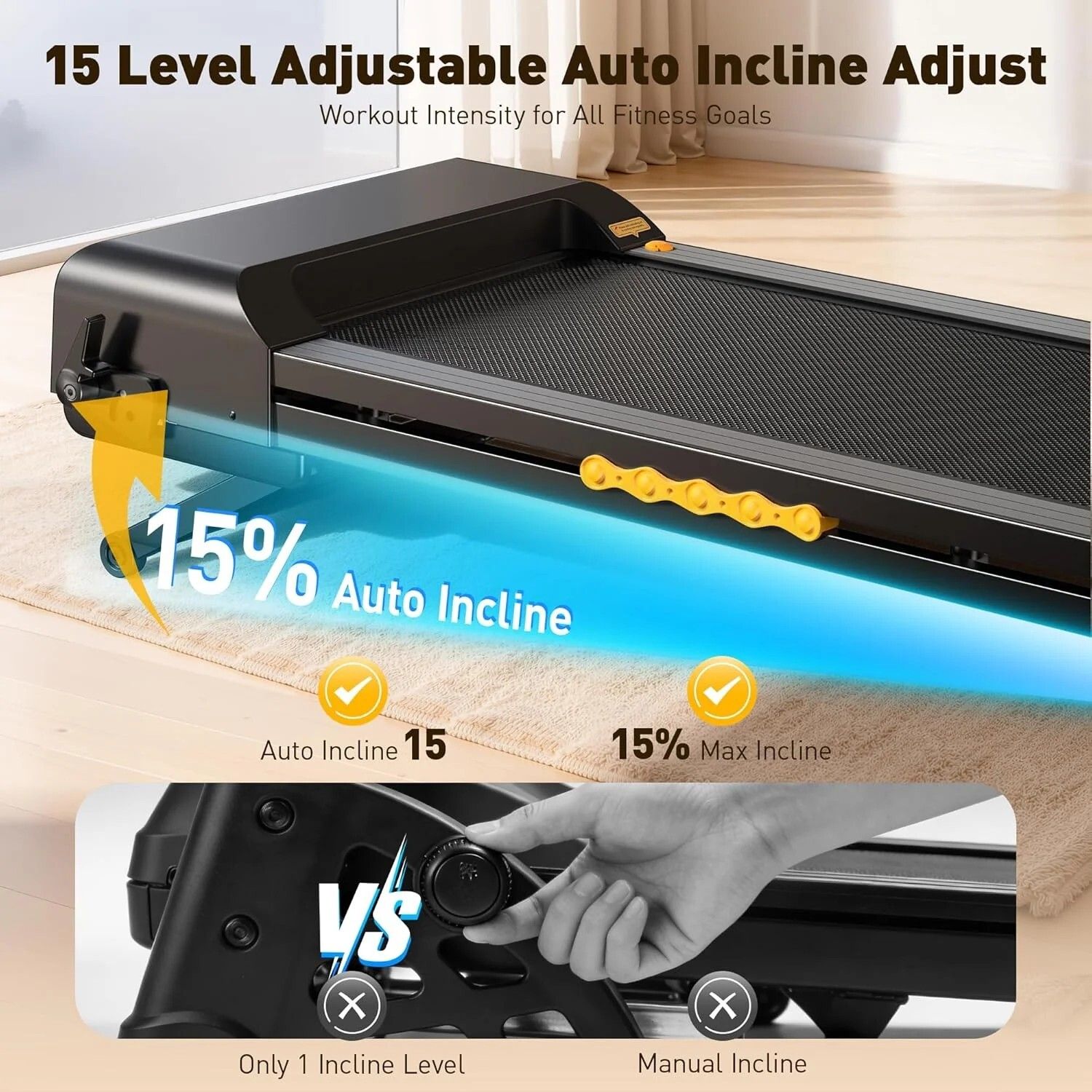JAGJOG JT60 Tapis roulant pieghevole per la casa, 3,5 CV, 14 km/h