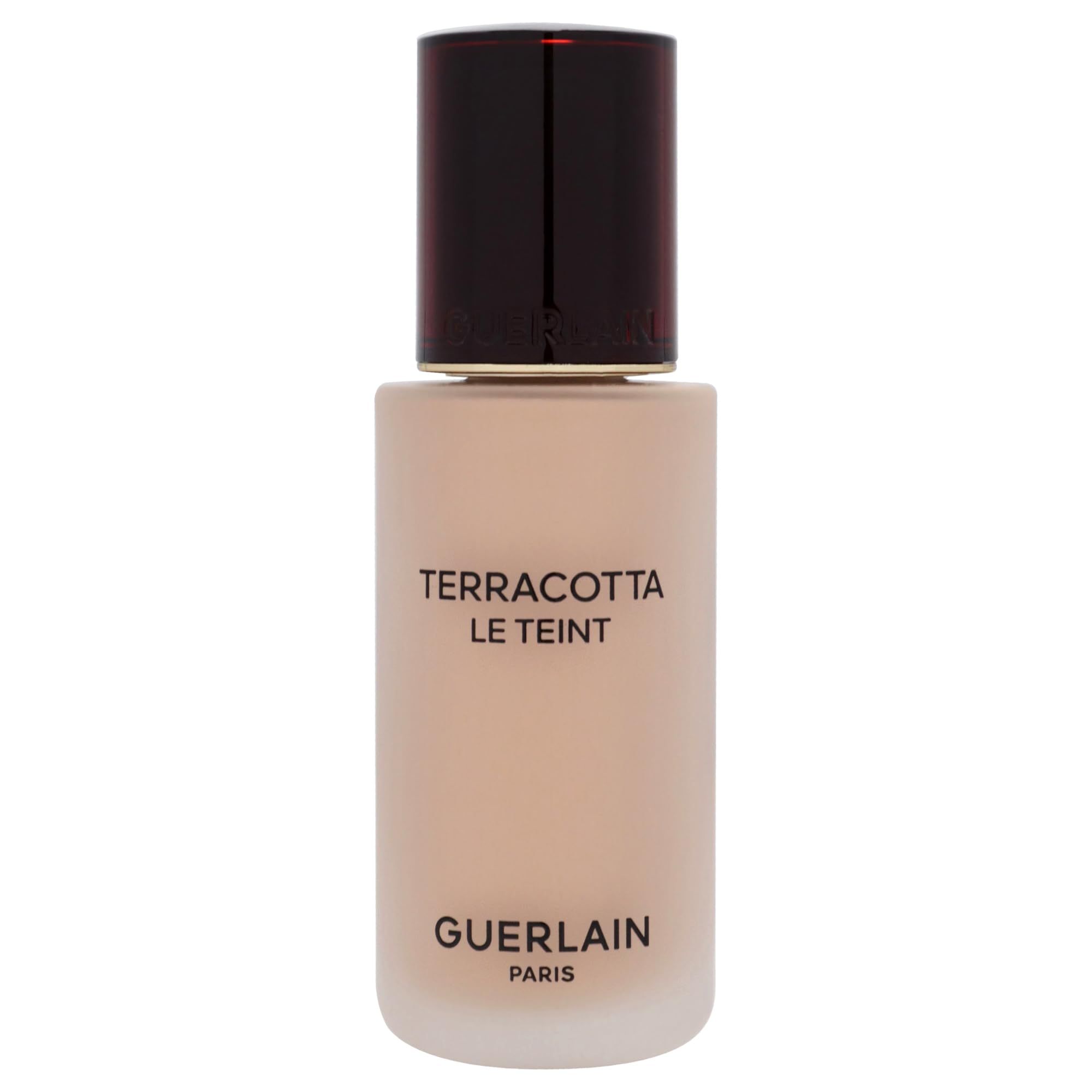 Flacone con tappo. Scritta: Terracotta Le Teint. Marchio: Guerlain.