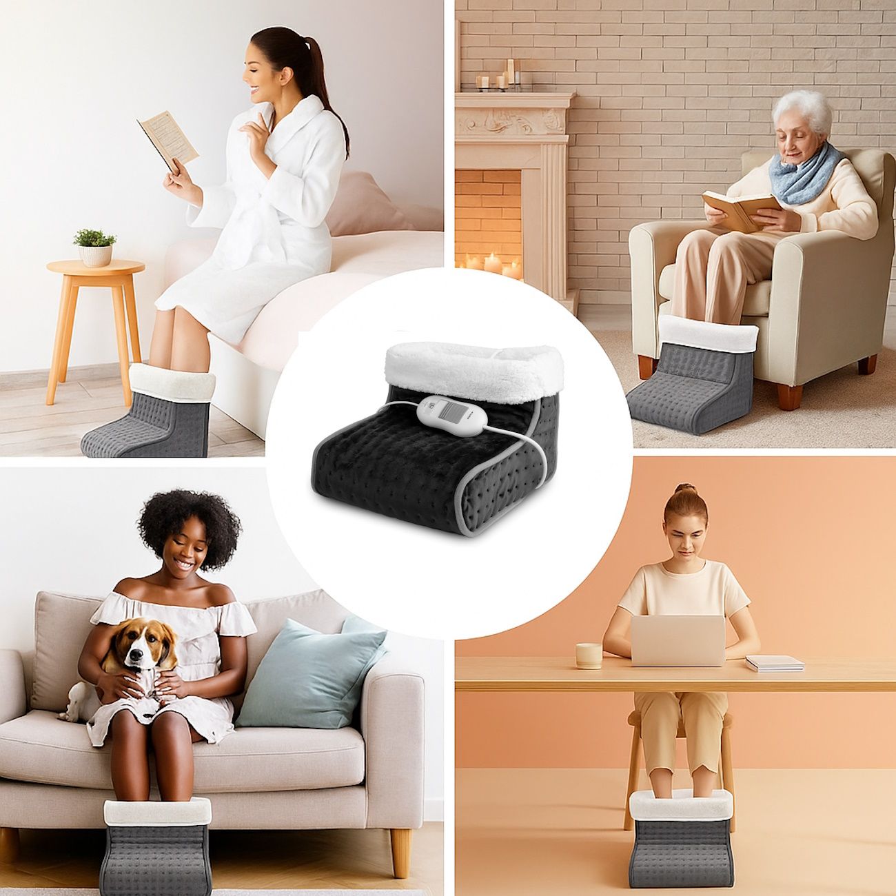 Scaldapiedi Elettrico Con 3 Livelli di Calore FF