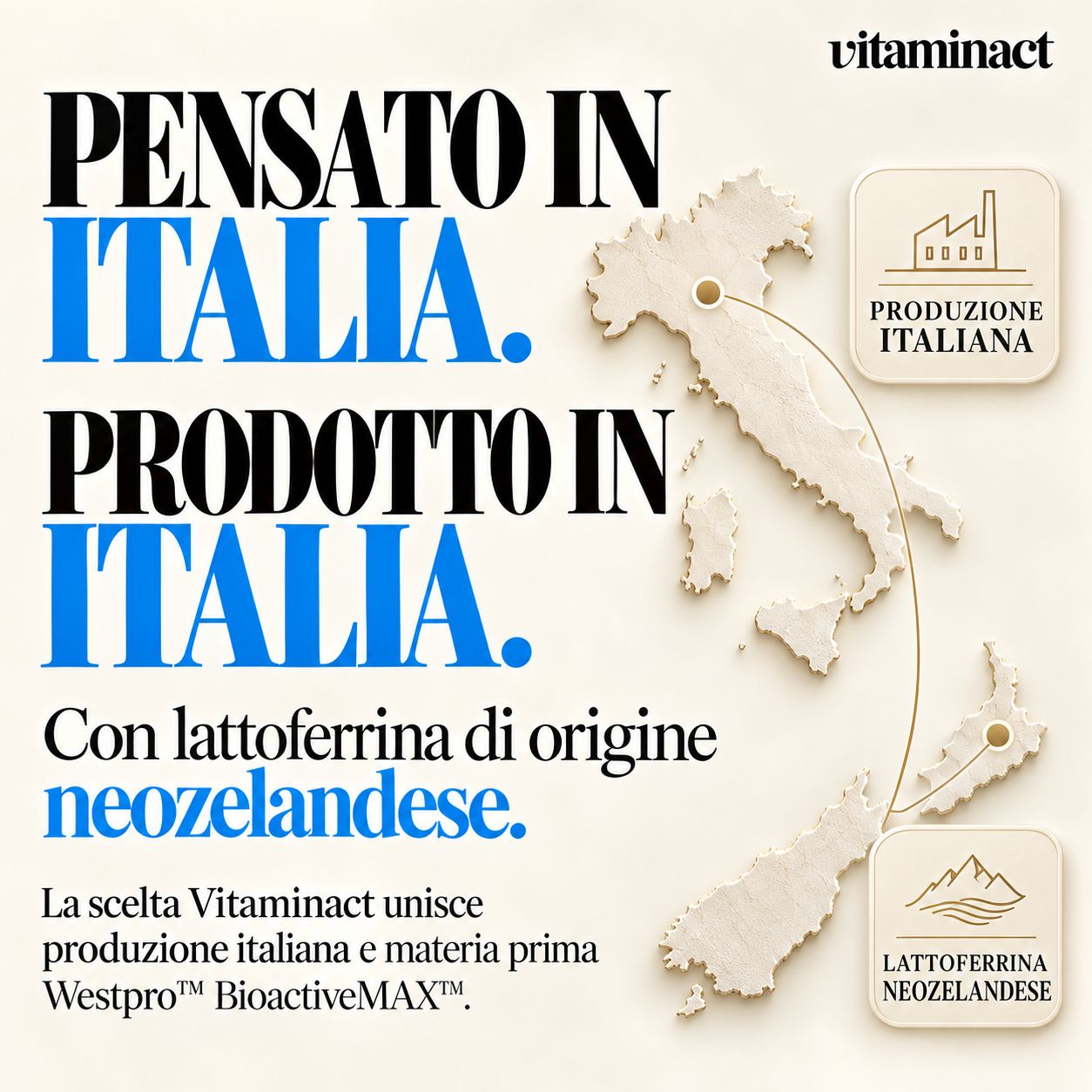 Lactoferrin Immuno Pro di Vitaminact, 95% di proteine, Westpro BioactiveMAX.
