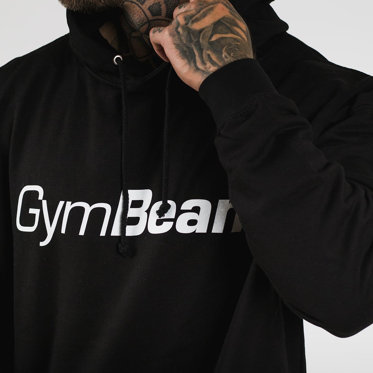 GymBeam Felpa uomo PRO con cappuccio regular Black