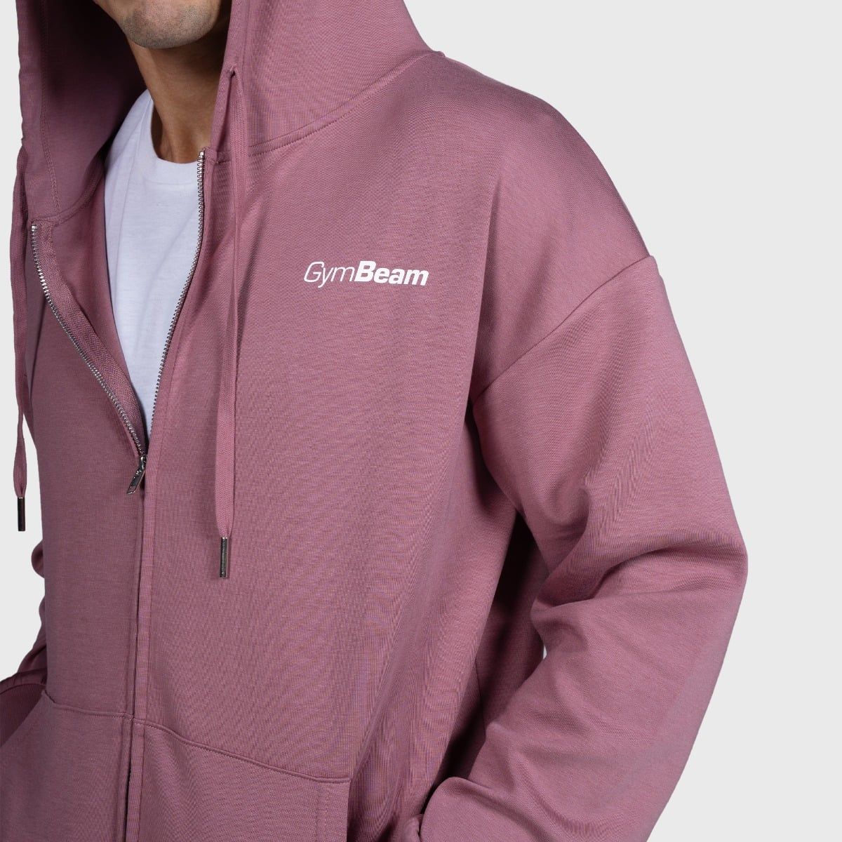 GymBeam Felpa uomo oversize in nylon con cappuccio Relay Haze