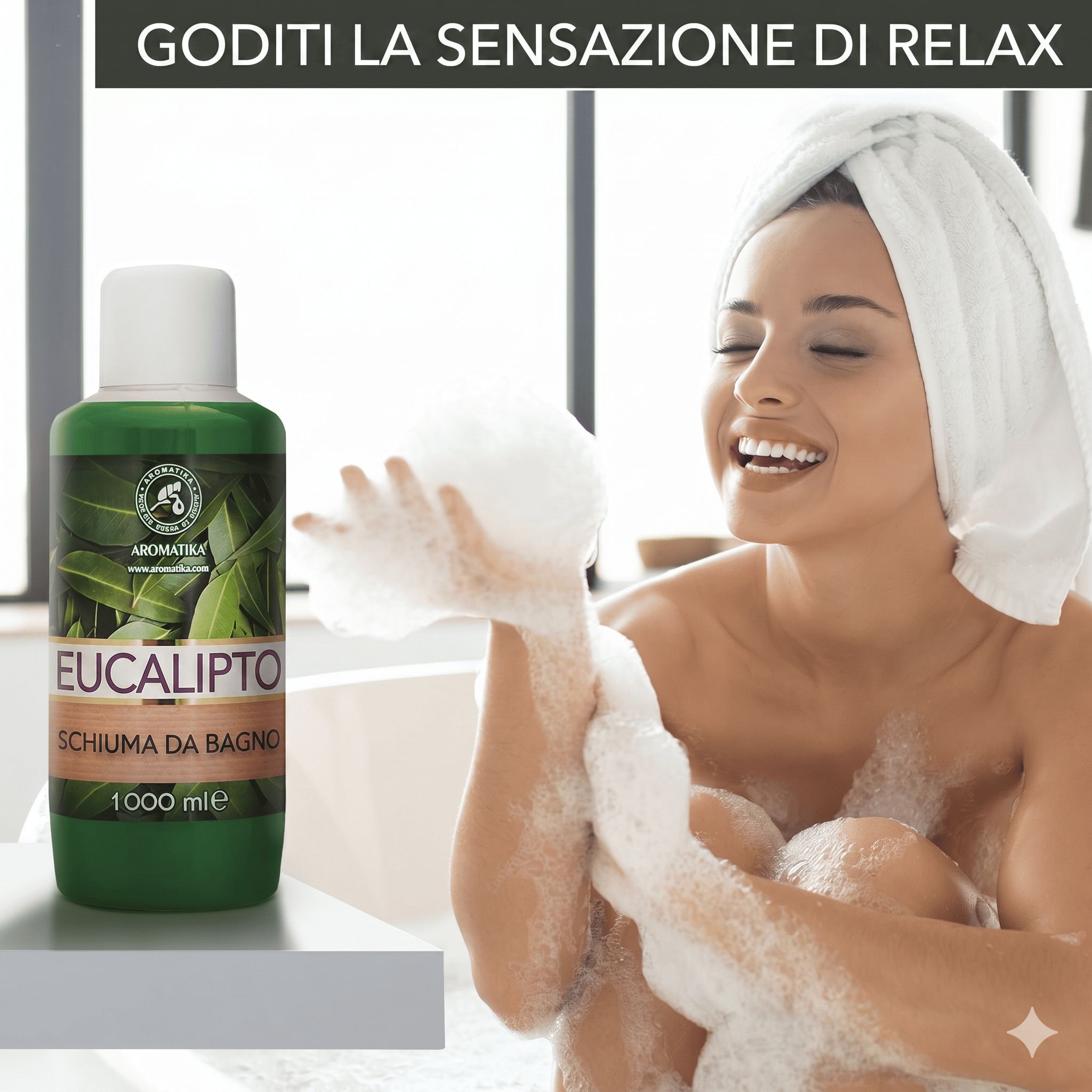 AROMATIKA Schiuma da bagno all’eucalipto