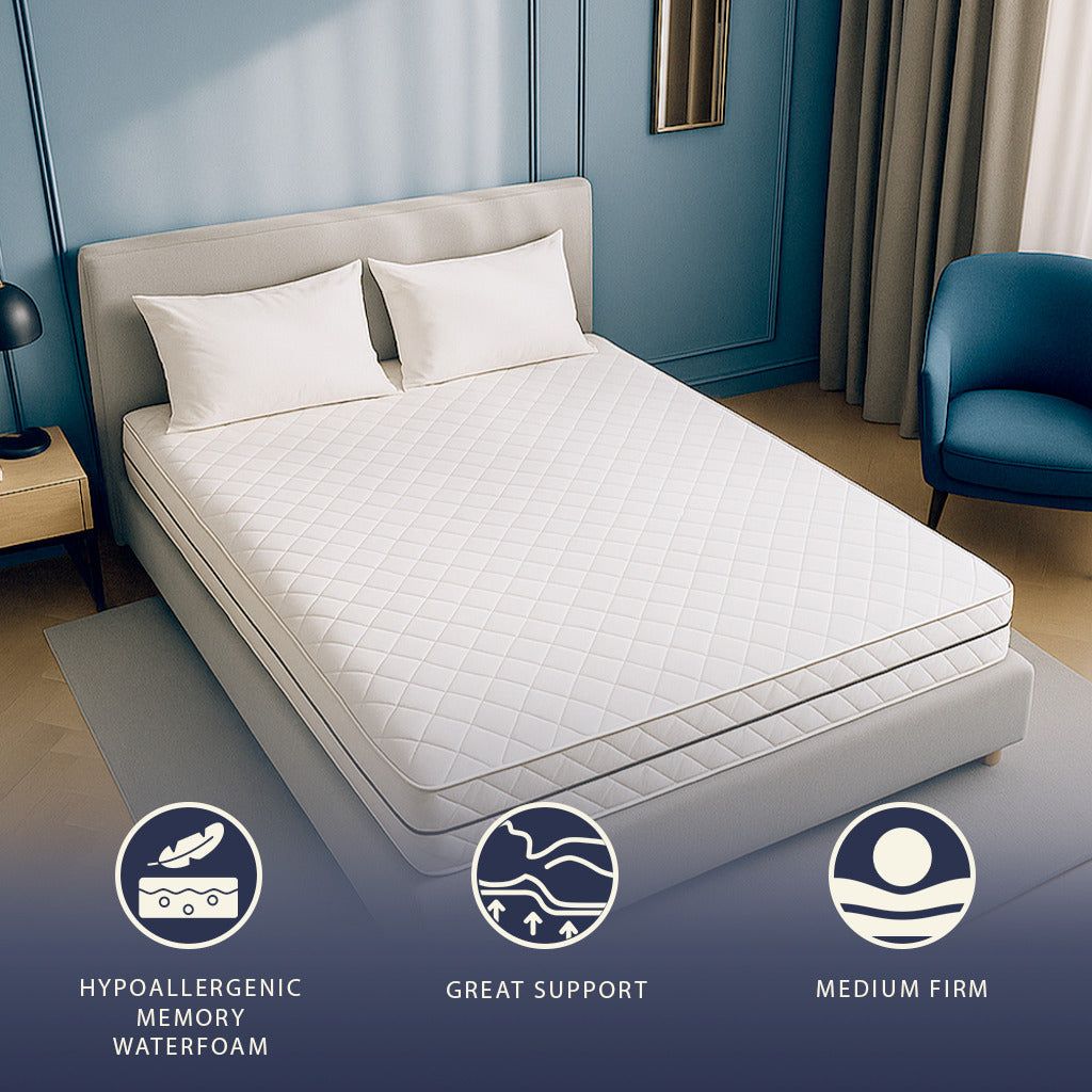 The White Stone Materasso 140x190 con Molle Insacchettate e Waterfoam | Altezza 24