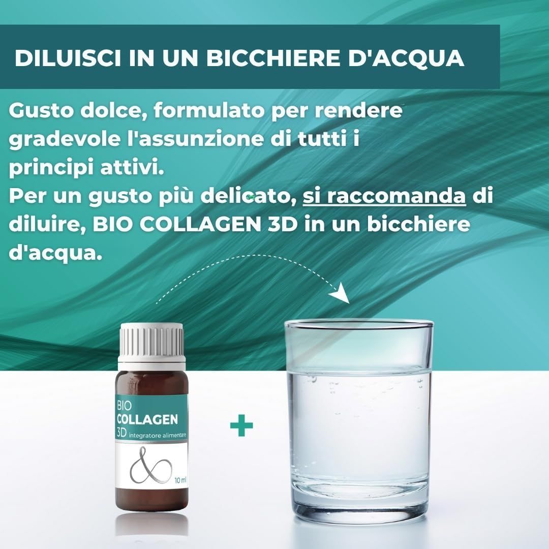 AMBIOPH - Collagene da Bere - Collagene e Acido Ialuronico, Biotina, Msm & Vitamina C