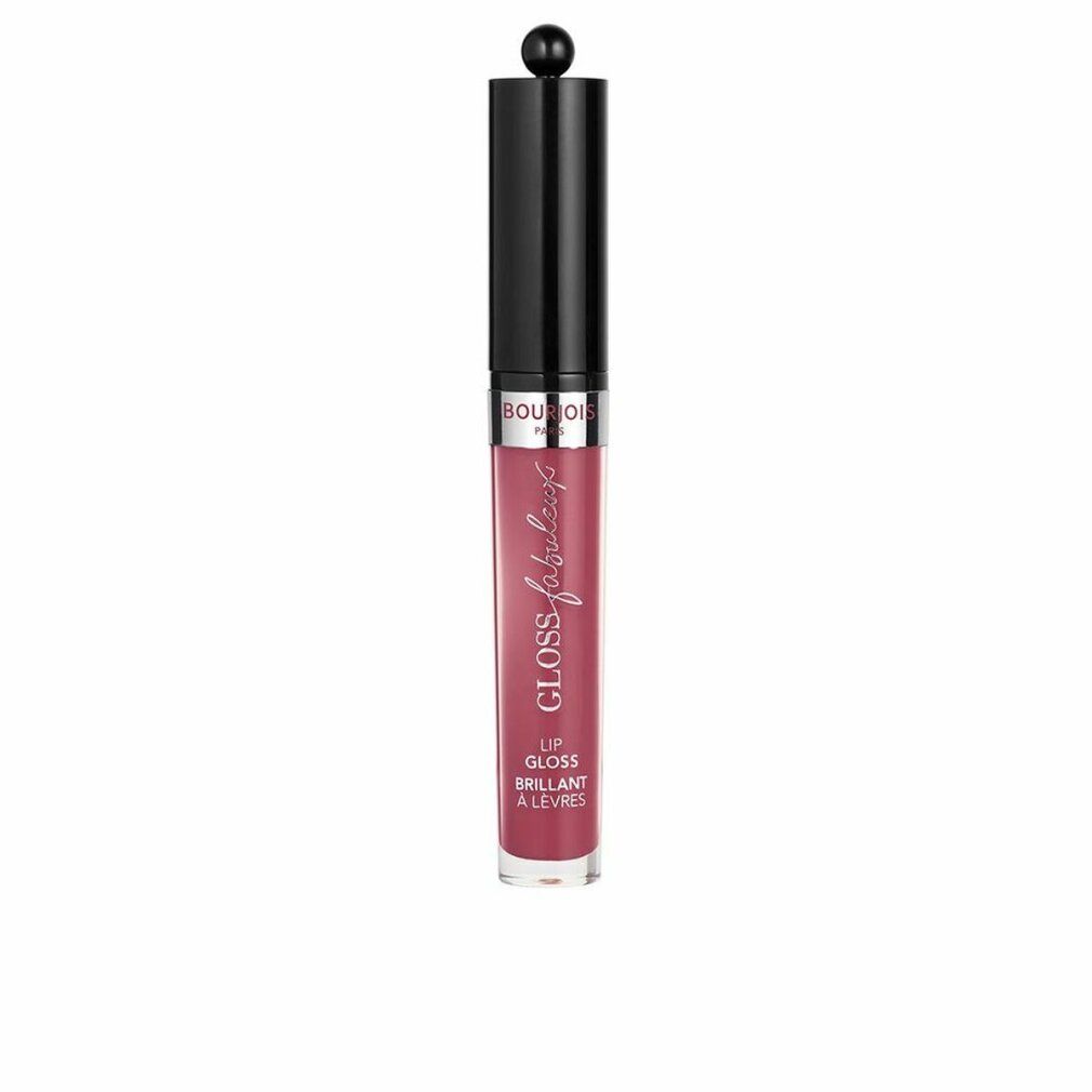 Lucidalabbra in tubo trasparente con tappo nero. Scritta: Gloss Fabuleux, Lip Gloss, Brillant à Lèvres. Colore: 08 Berry Talented.
