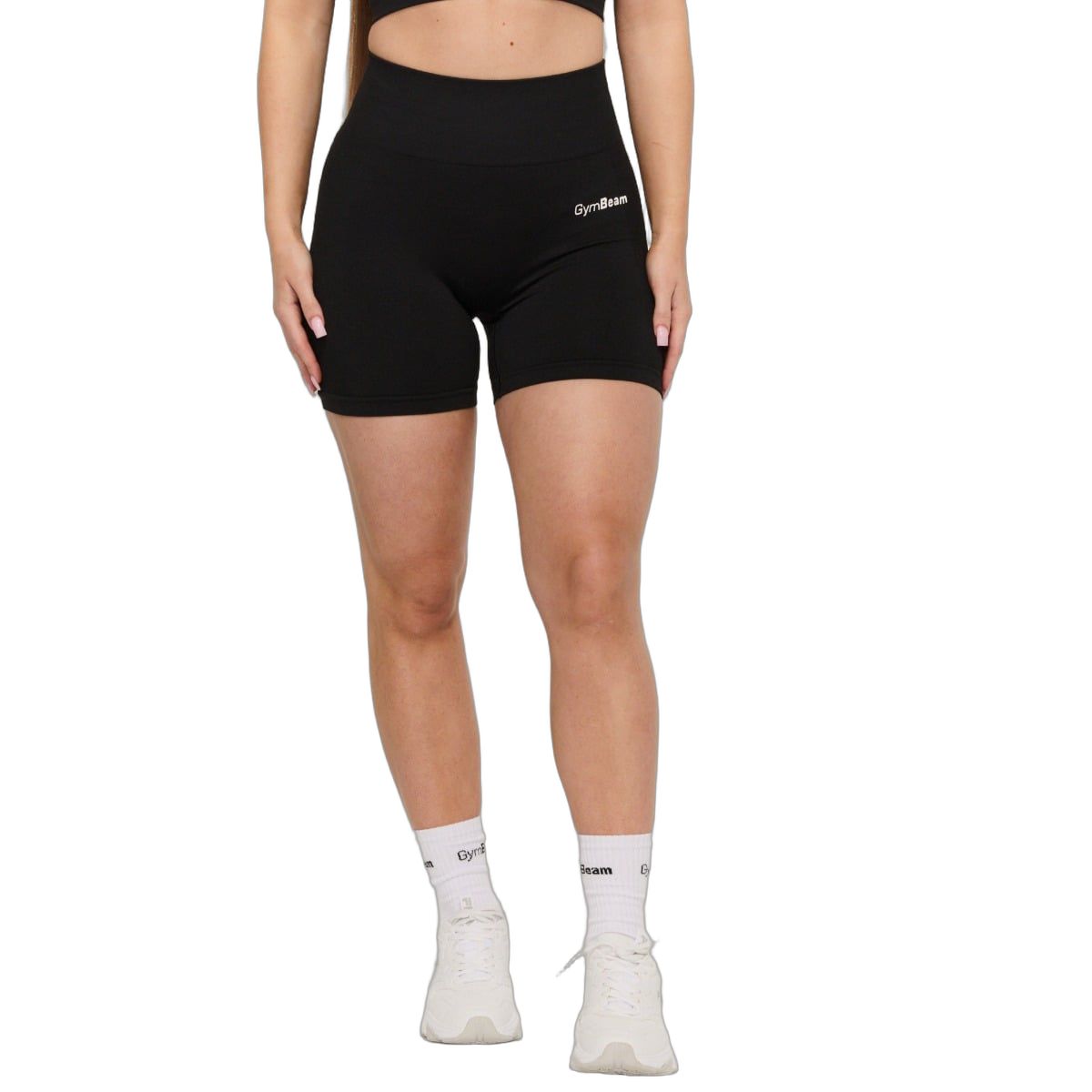 GymBeam Pantaloncini donna FLO slim Graphite senza tasche