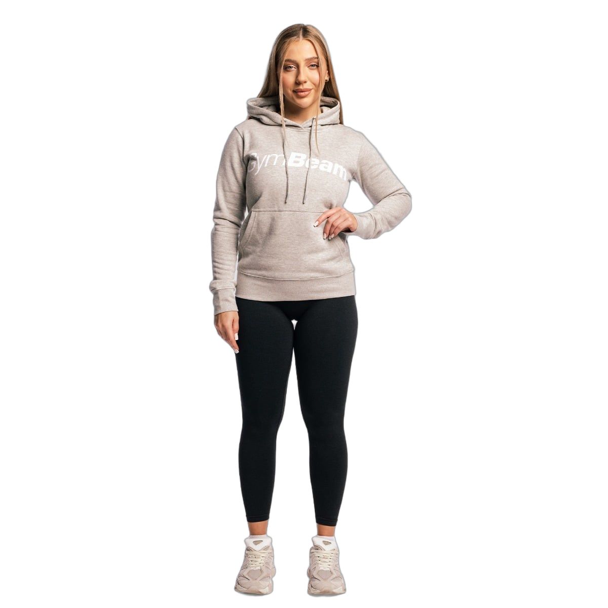 GymBeam Felpa donna regular a maniche lunghe Athlete Grey