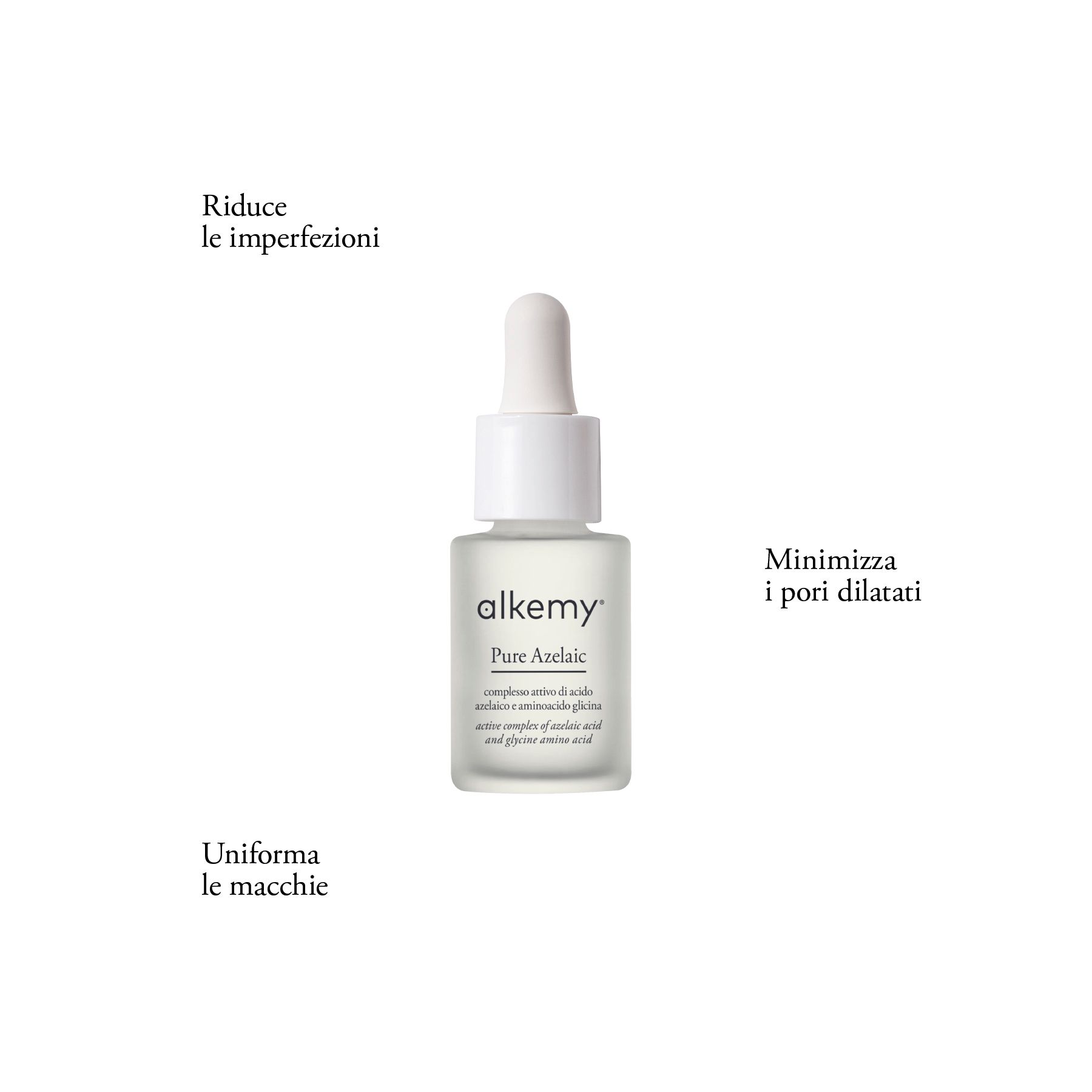 Alkemy Siero Viso Acido Azelaico, Azione Sebonormalizzante per Pelle Impura
