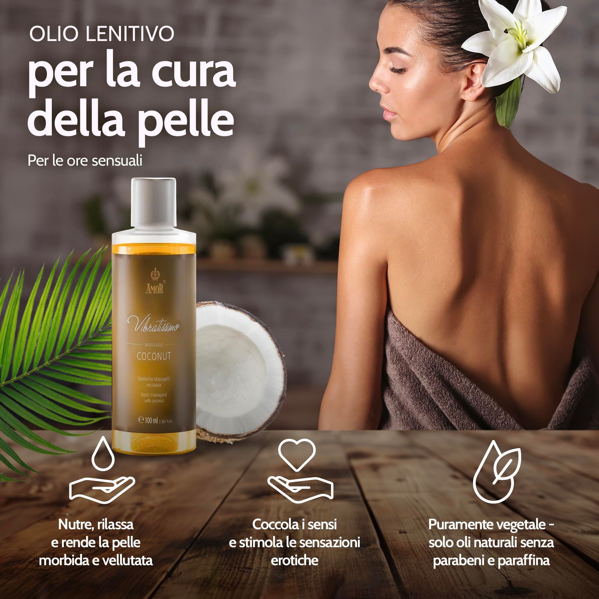 Vibratissimo Olio da Massaggio Coconut