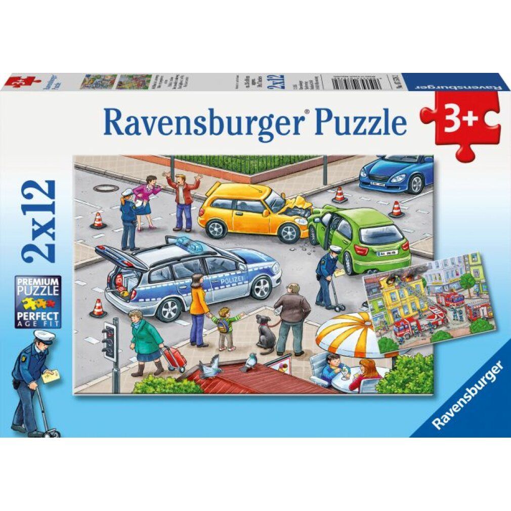 Pz. Su strada con luci blu 2x12T