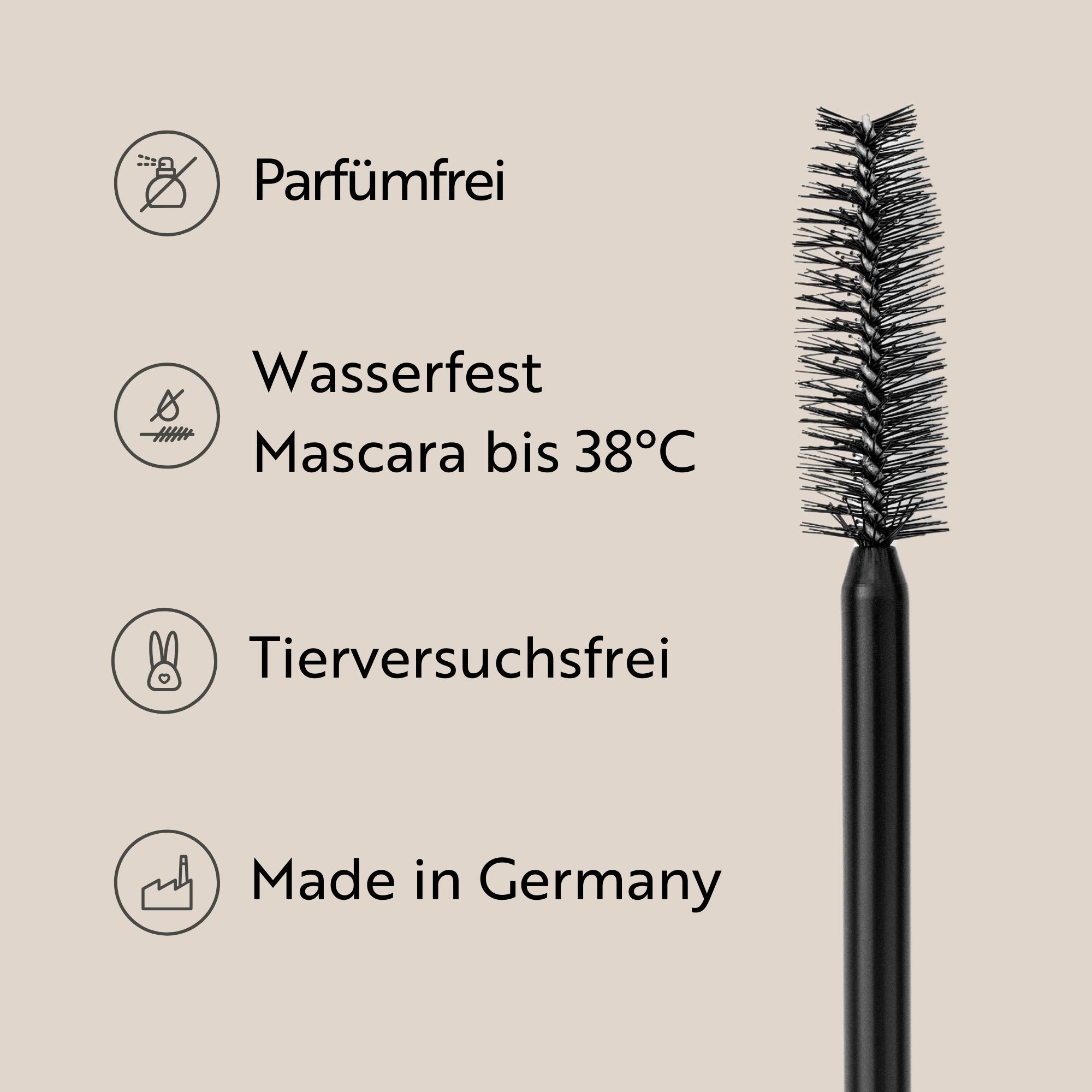 M ASAM - MAGIC FINISH - 38° WATERPROOF MASCARA deep black