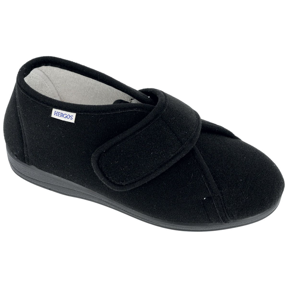 Hergos H051 - Scarpa ampia calzata in morbido e caldo tessuto Loop con velcro