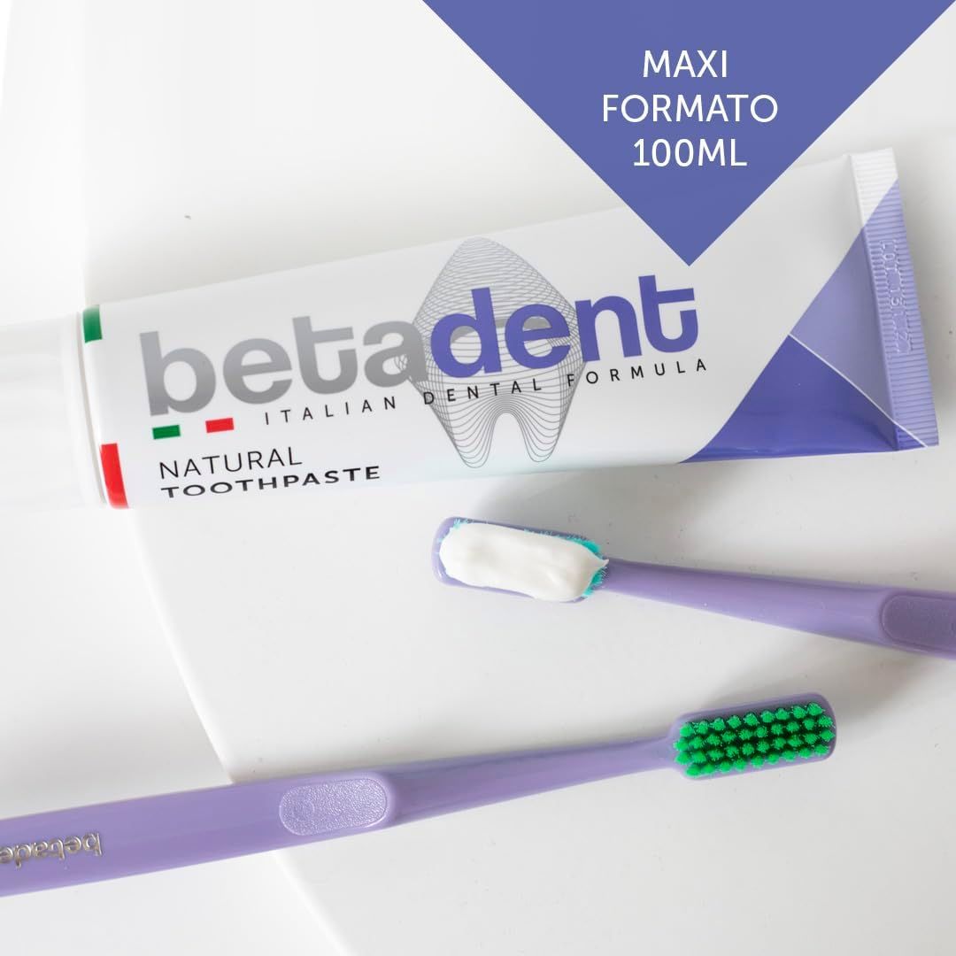 BETADENT - Dentifricio Natural - Rinforza gengive - Delicato con estratti naturali vegetali