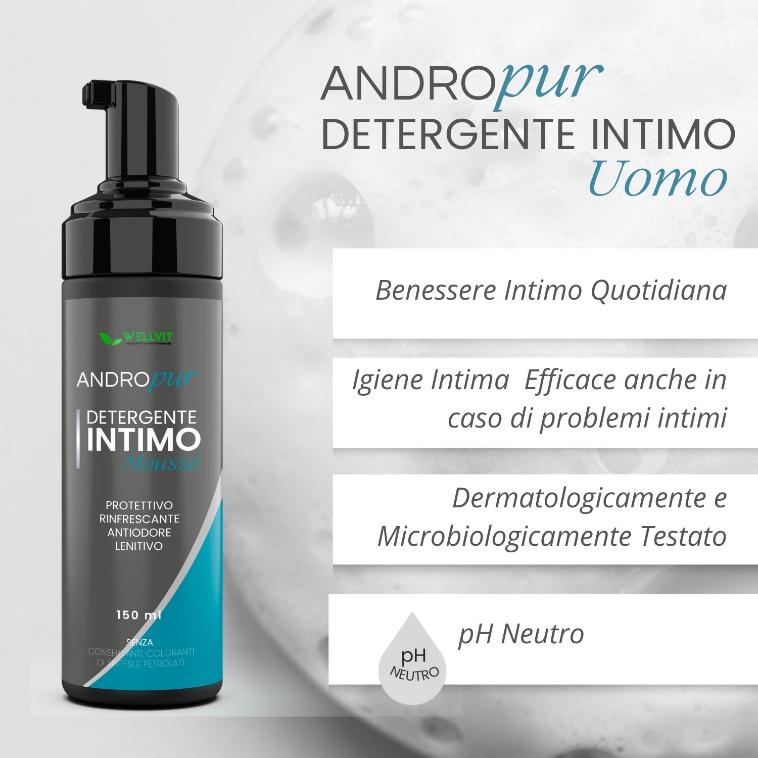 Wellvit | Andropur Detergente Intimo Maschile