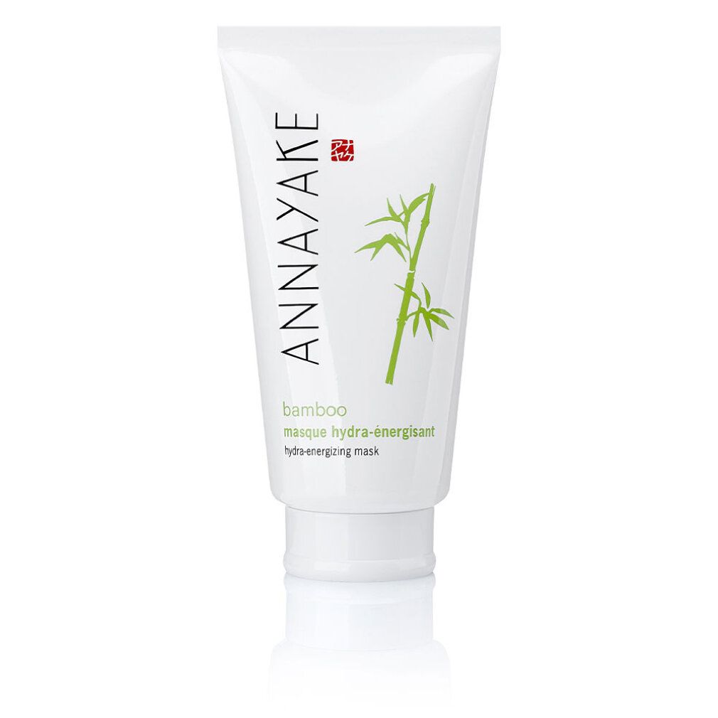 Tubo bianco con design bambù verde e scritta Annayaké. Testo: bamboo masque hydra-énergisant.