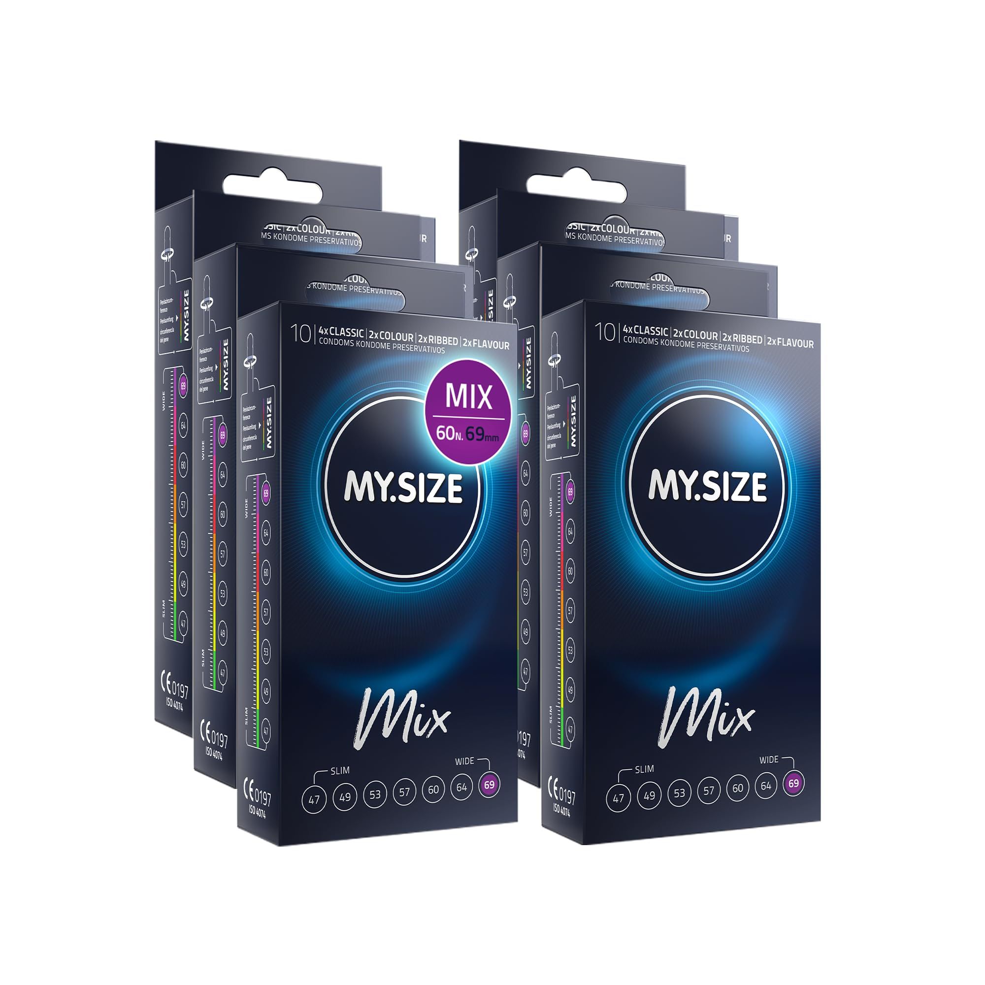 MY.SIZE Mix Set Preservativi Taglia 7 69mm