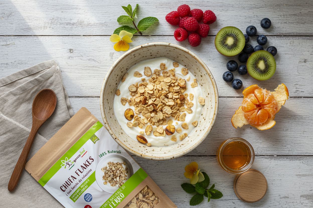 IoBoscoVivo Chufa Flakes Bio - Fiocchi da Colazione Senza Glutine, Senza Zuccheri Aggiunti