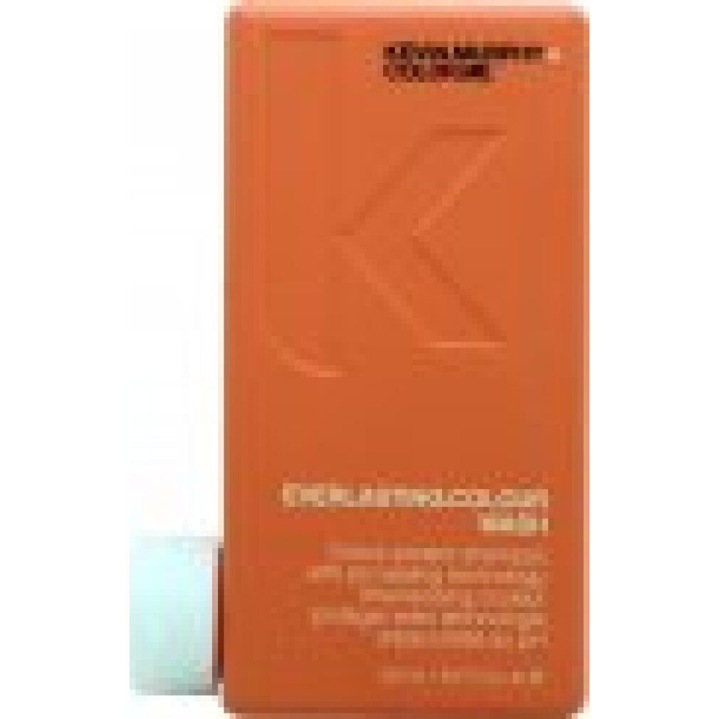Flacone arancione con tappo bianco. Testo: KEVIN.MURPHY + COLOR.ME, EVERLASTING.COLOUR WASH. Shampoo protettivo del colore con tecnologia pH.