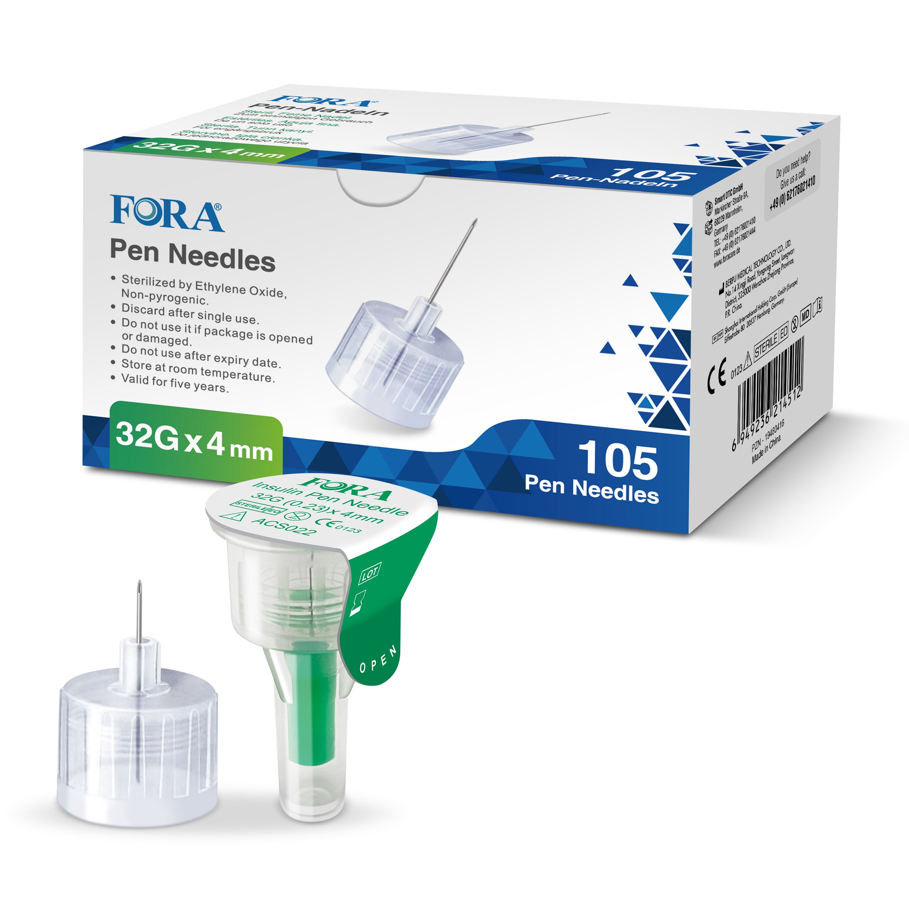 Aghi per Penna FORA 32G 4mm - 105 Pezzi