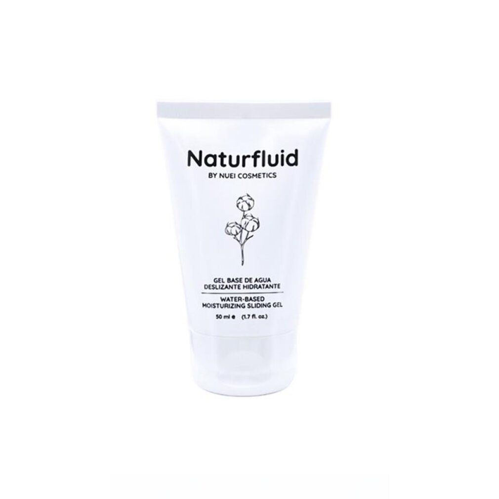Tubo bianco di gel lubrificante Naturfluid a base d'acqua, 50 ml.