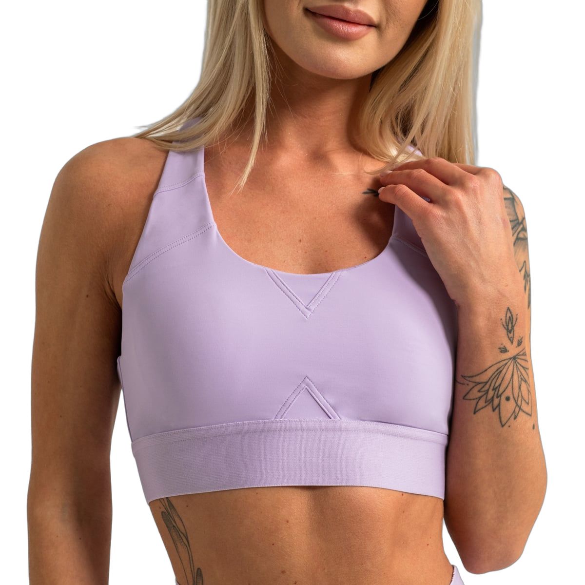GymBeam Reggiseno sportivo donna Limitless Lavender con chiusura posteriore