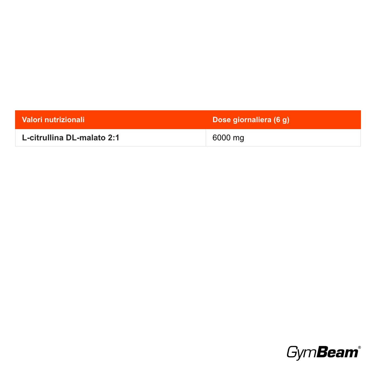 GymBeam Citrullina Malato pre-workout rapporto 2:1, Neutro