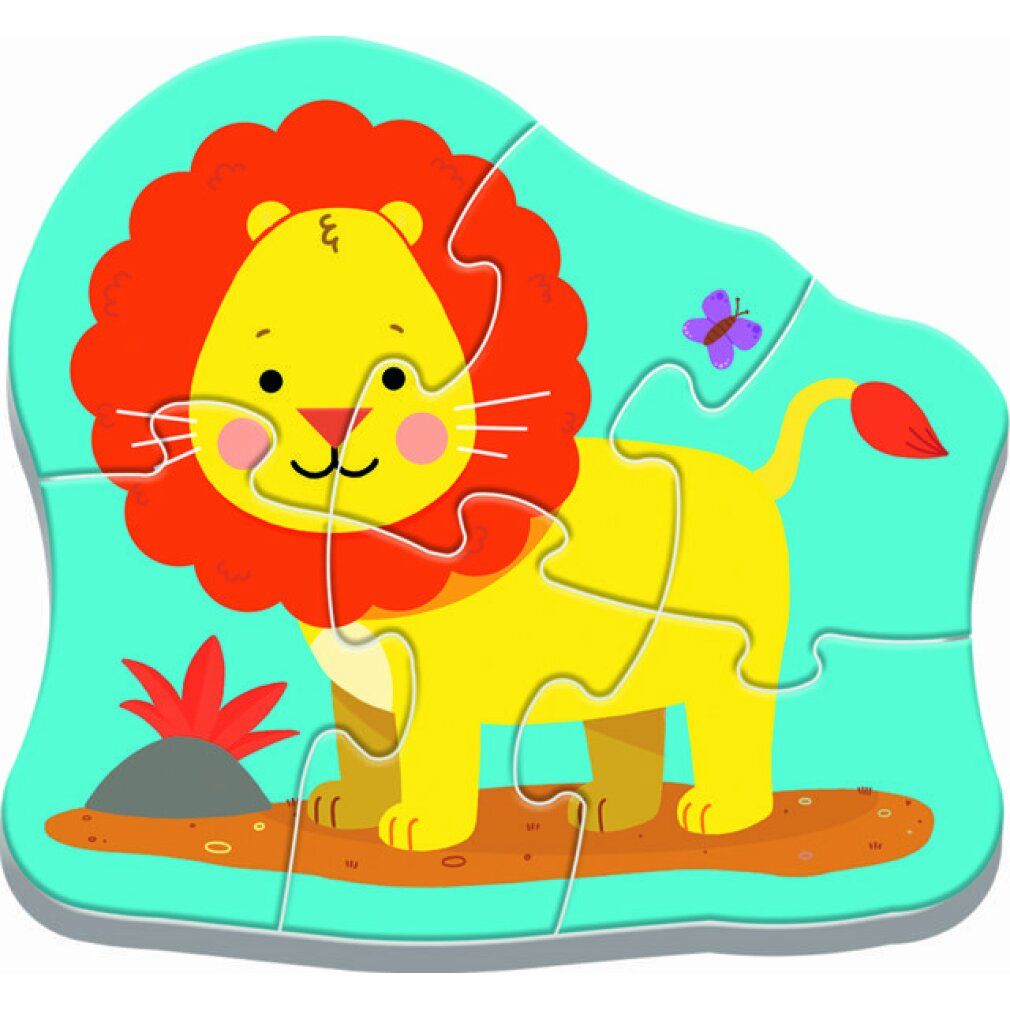 Puzzle per bambini trefl Animali del safari 4in1 (3,4,5,6 pezzi)
