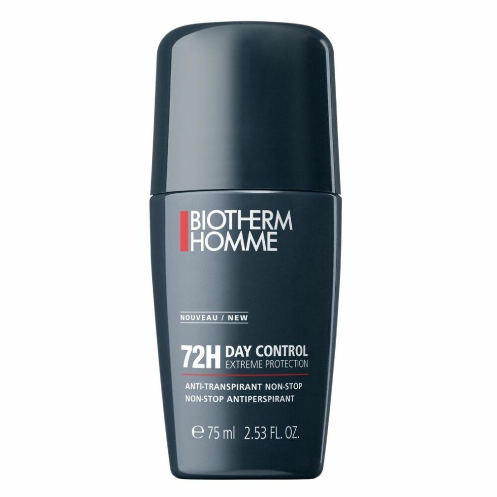 Roll-on deodorante blu. BIOTHERM HOMME, 72H DAY CONTROL, EXTREME PROTECTION. Anti-traspirante. 75 ml.