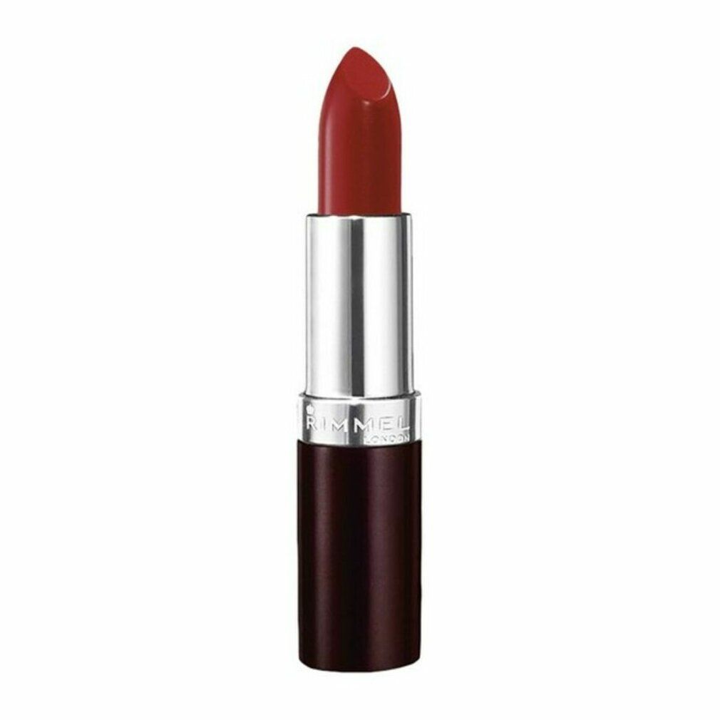Rossetto rosso, con base marrone e parte centrale argentata.