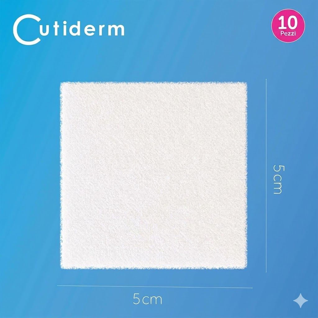 Compresse per ferite in alginato di calcio a bassa aderenza 5 cm x 5 cm Cutiderm