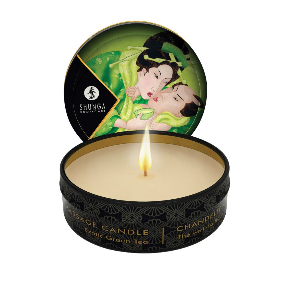 Candela da massaggio Shunga Zenitude/Tè verde, confezione da 6.