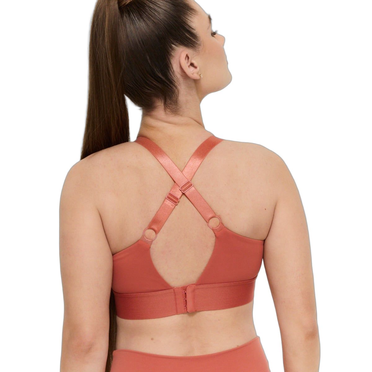 GymBeam Reggiseno sportivo Limitless con spalline regolabili Cinnamon