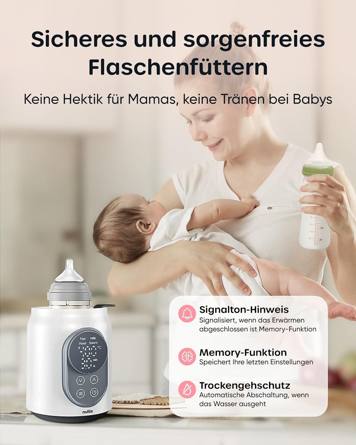 Nuliie Scaldabiberon Elettrico 10-in-1