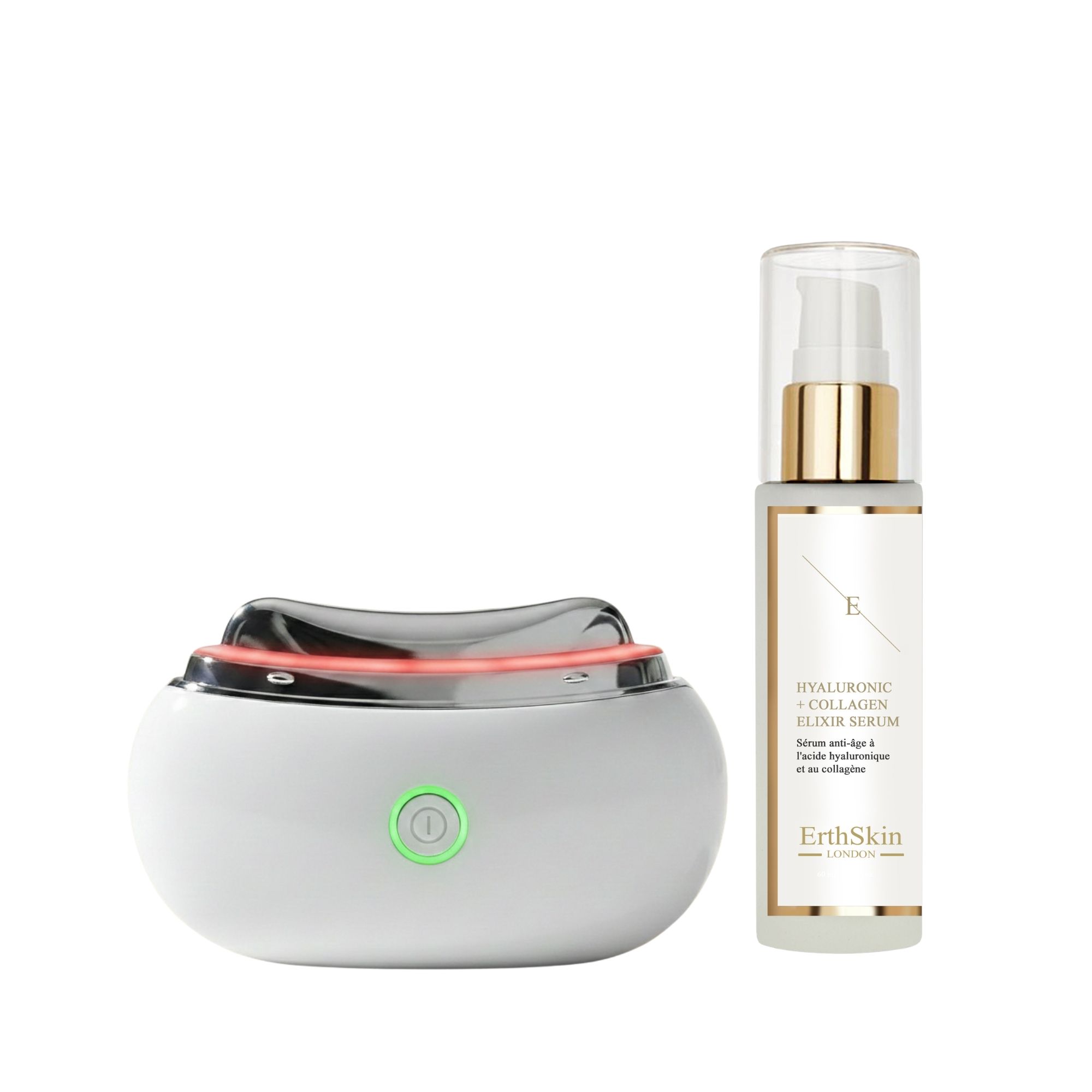 ErthSkin London LED Gua Sha Duo Acido Ialuronico Collagene