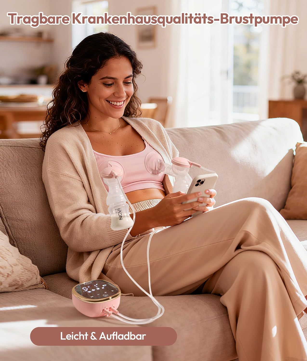 Tiralatte elettrico rosa NCVI
