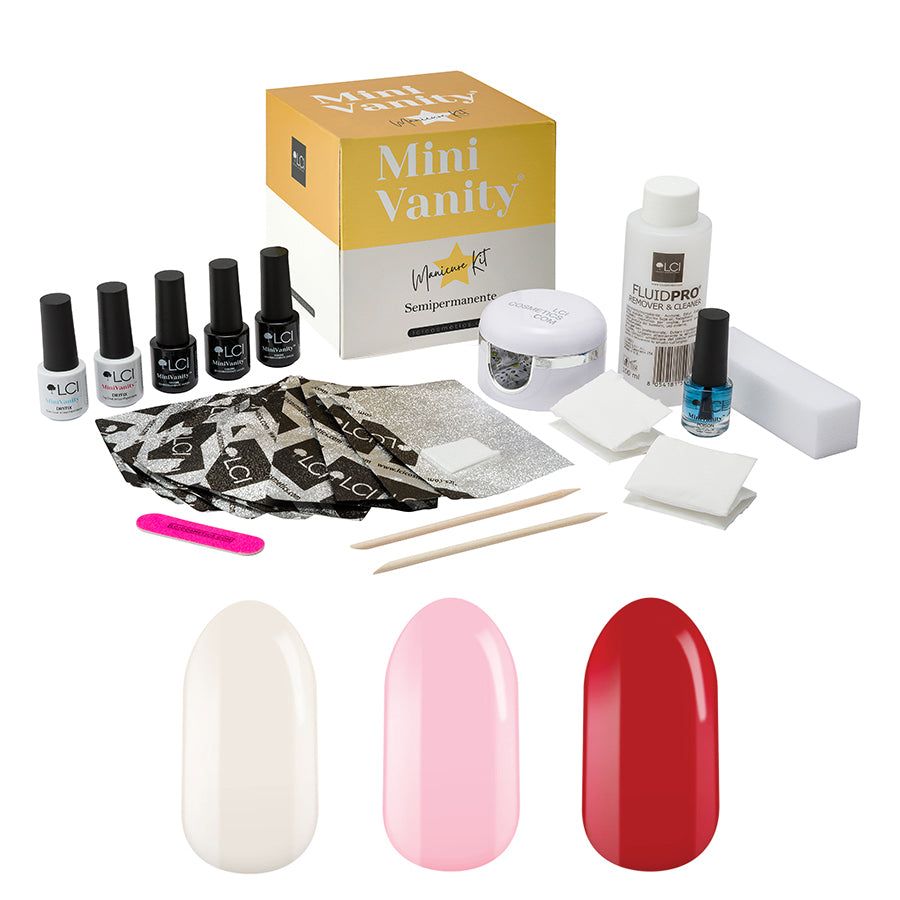 LCI Cosmetics - Kit Portatile MINI VANITY Semipermanente e manicure  LCI - 3 Colori - CLASSIC
