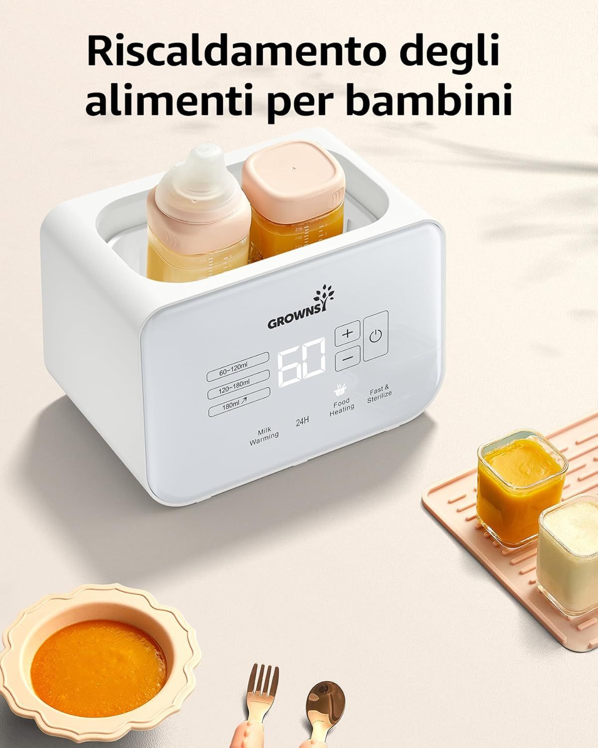 Scaldabiberon per bambini 9 in 1 Grownsy