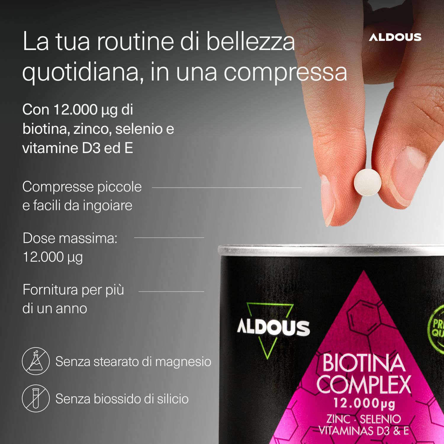 Aldous - Biotina - Capelli, Pelle e Unghie