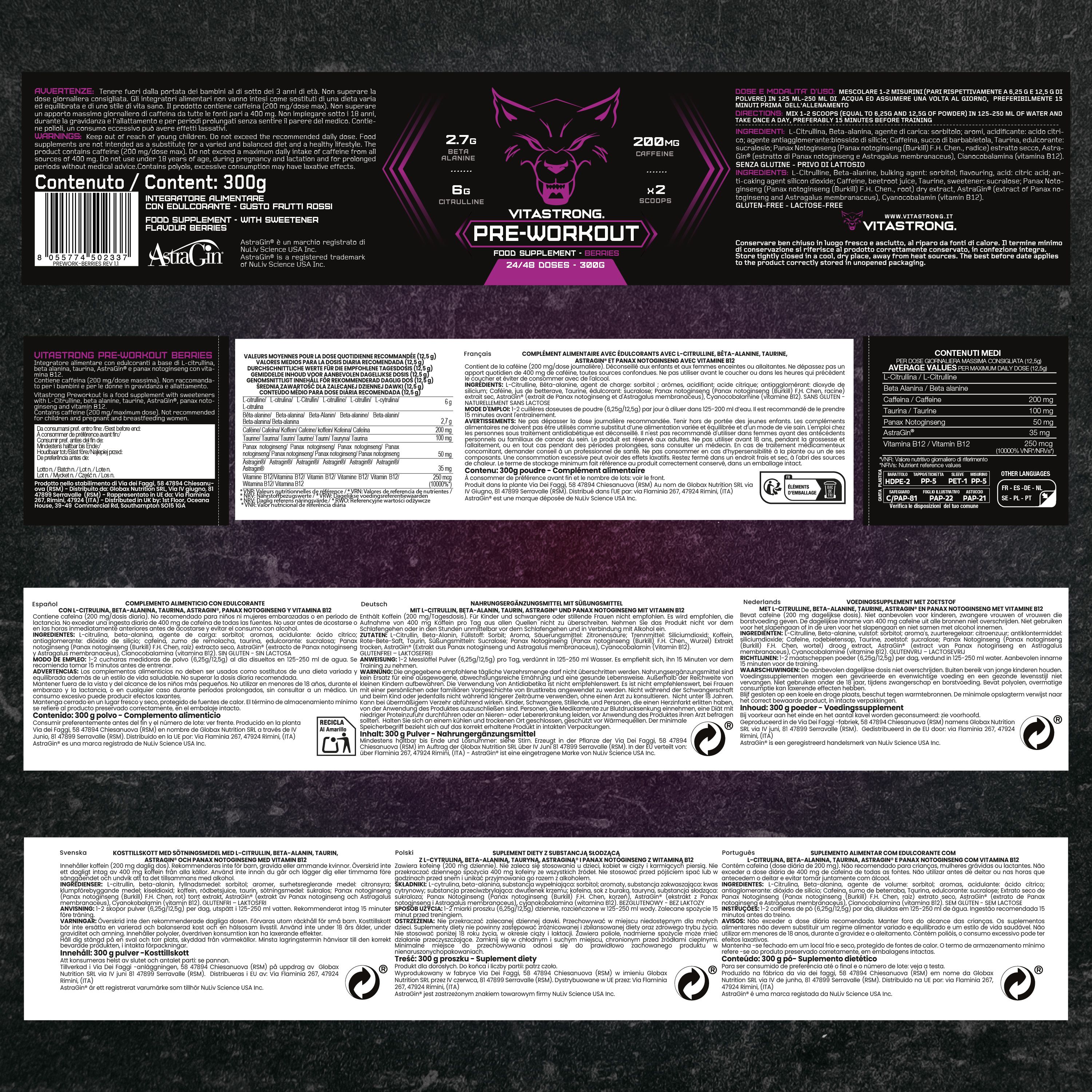 Vitastrong Preworkout - Berries